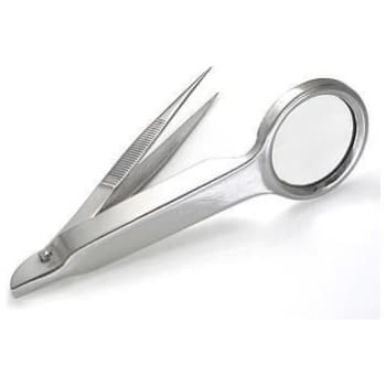 Pinzas de 3 1/2 "con lupa
