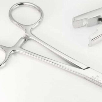 Pinzas para joyería corporal de 5" de largo con mordazas de 5 mm