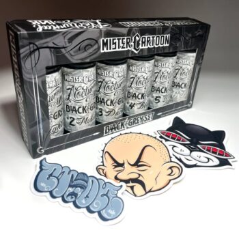 Bishop x Mister Cartoon Nocturnal Ink - Black & Grey 4oz Ink Set