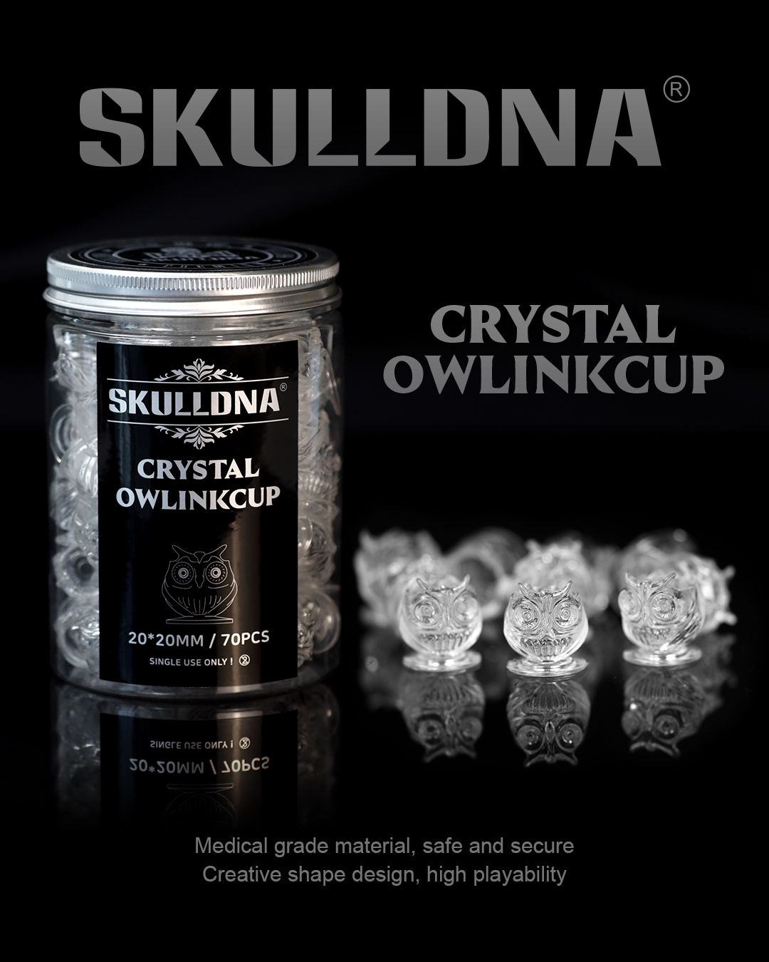 CAPS AVA CRISTAL skull